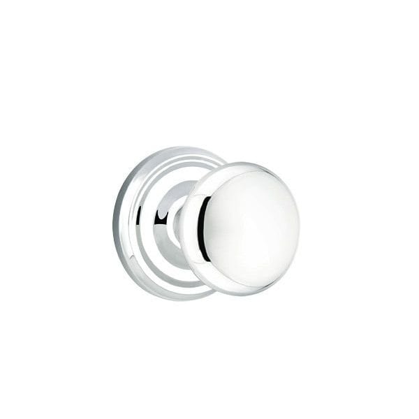 Emtek Providence Knob 2-3/8 in Backset Privacy w/Regular Rose for 1-1/4 in to 2 in Door Polished Chrome 8200PUS26 - main